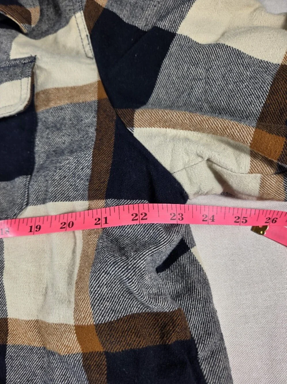 Levi's XL Sherpa Lined Hooded Plaid Shacket Jacket - Picture 9 of 10